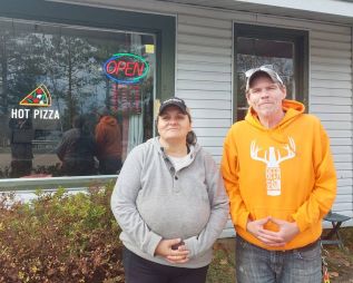 Rose Wood and her employee Kirk at R+L Eatery north of Cloyne